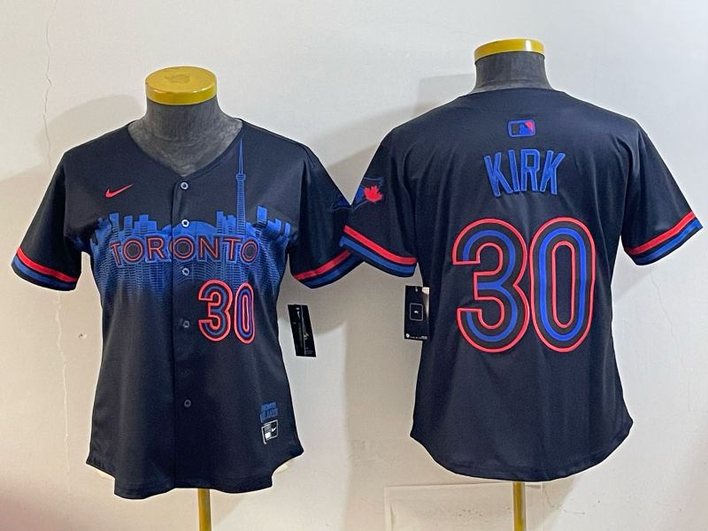 Youth 2025 Toronto Blue Jays #30 Kirk black Joint Name Nike MLB Jersey style 001